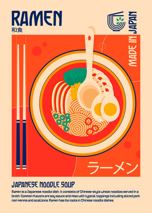 Keuken kunst Ramen Japanse poster