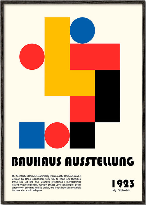 Geometrisch poster Bauhaus met primaire vormen