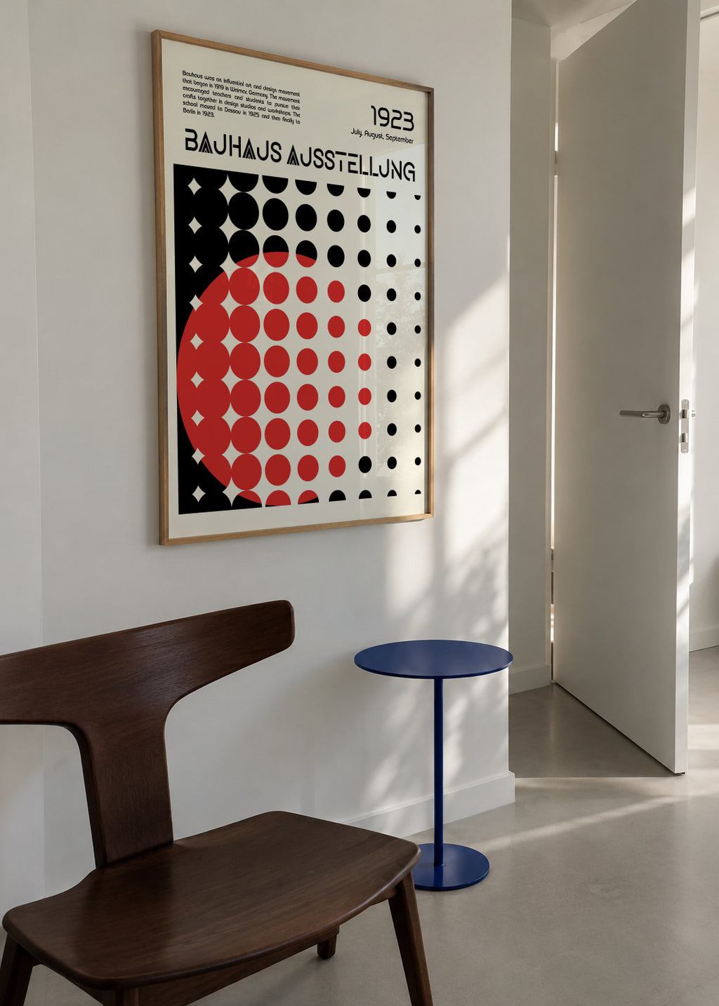 Bauhaus Ausstellung V - Framed poster in an interior