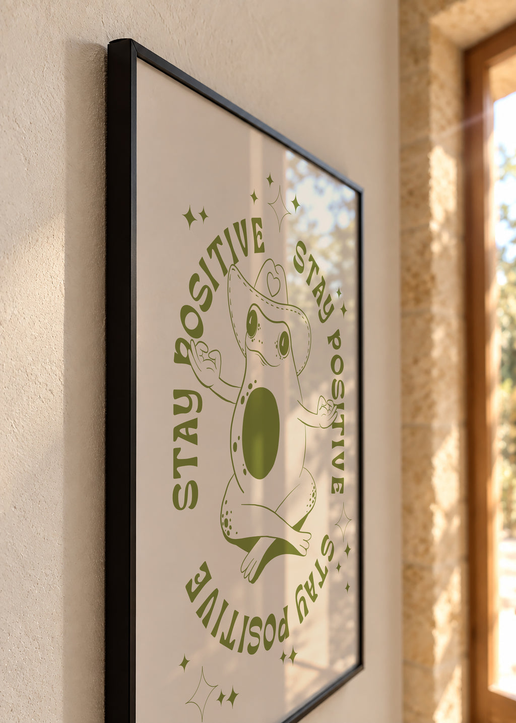Happy Frog - Framed poster detail