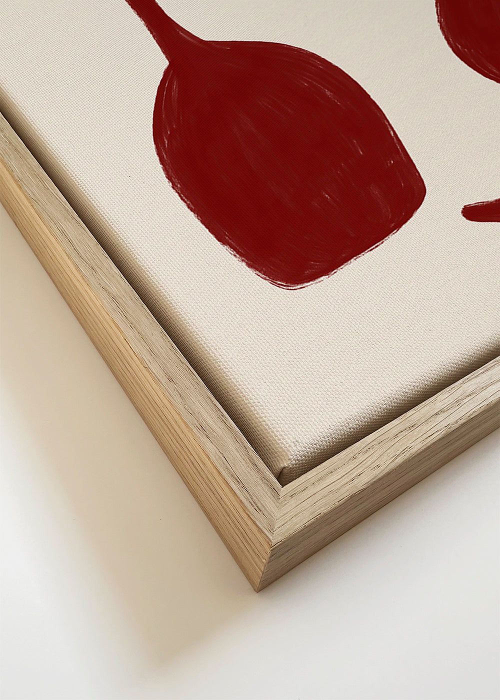 Keuken kunst rode wijnglazen minimalistisch