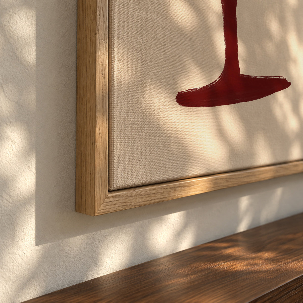 Wine time - Framed canvas detail