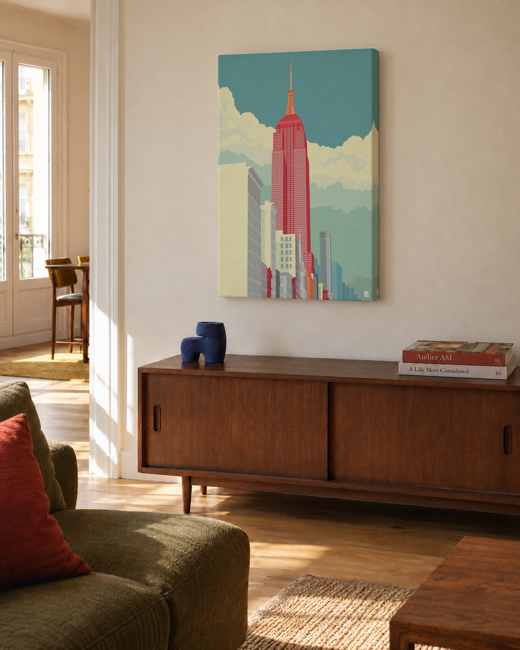 New York 5th Avenue - Unframed canvas in an interior