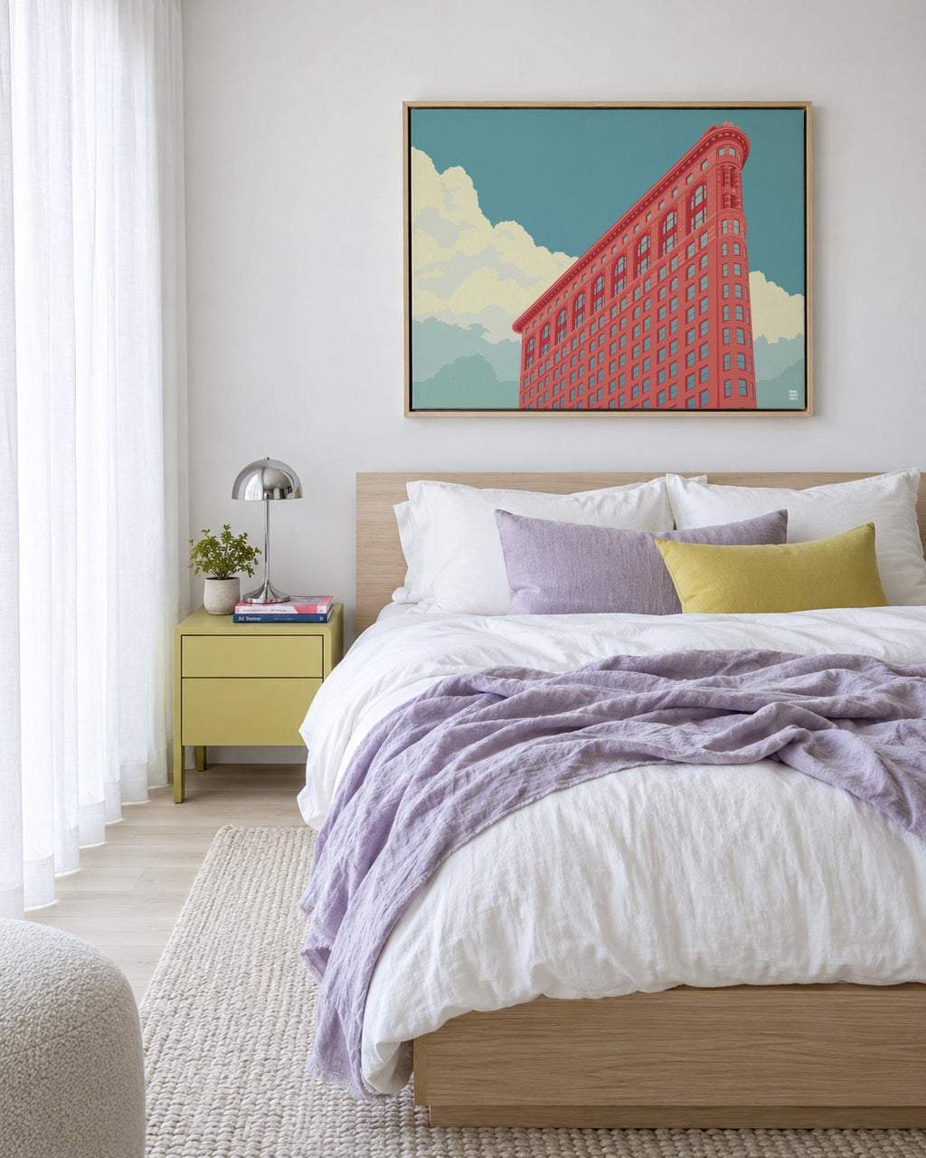 New York Flatiron Building - Framed canvas in an interior