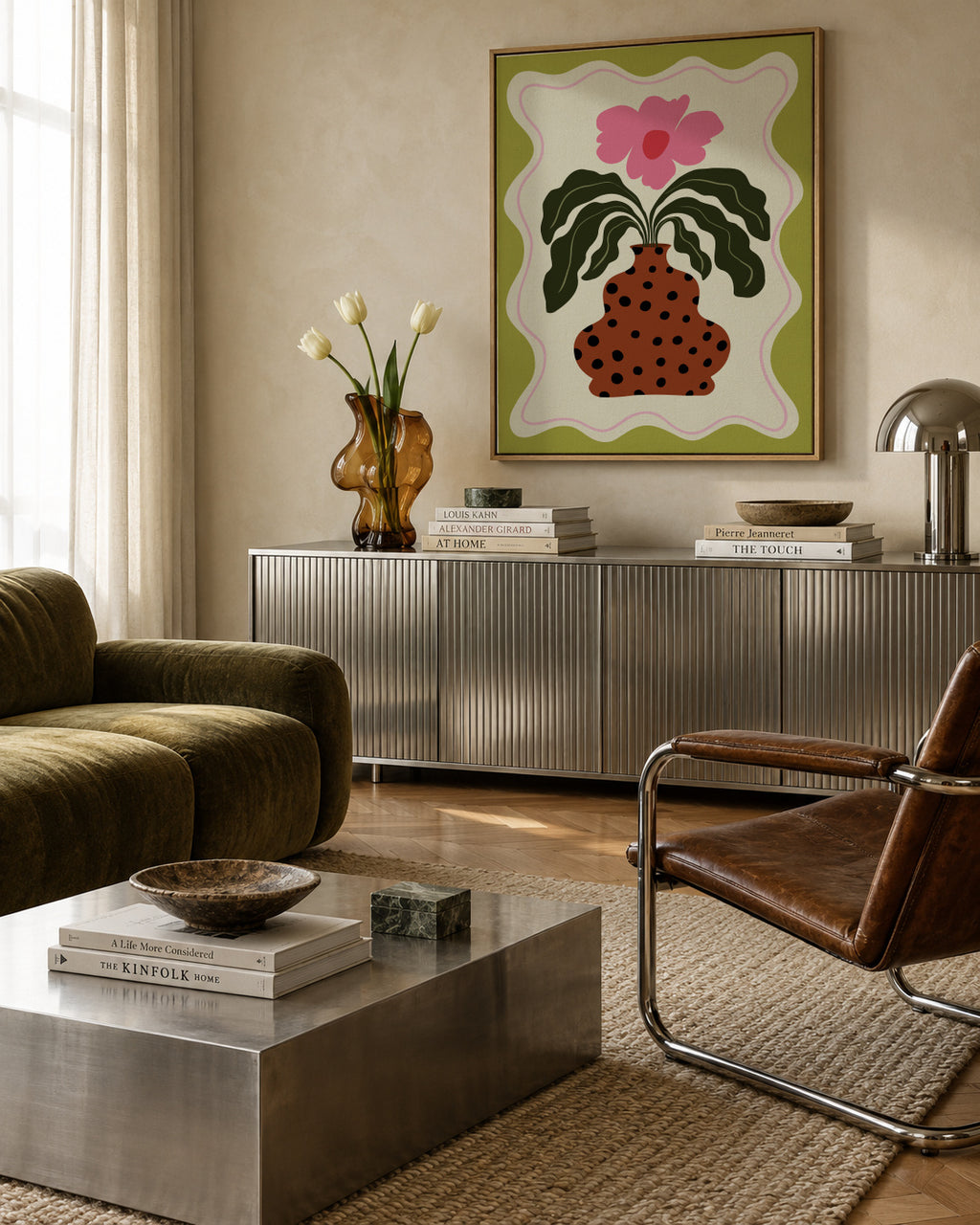 Grace - Framed canvas in an interior