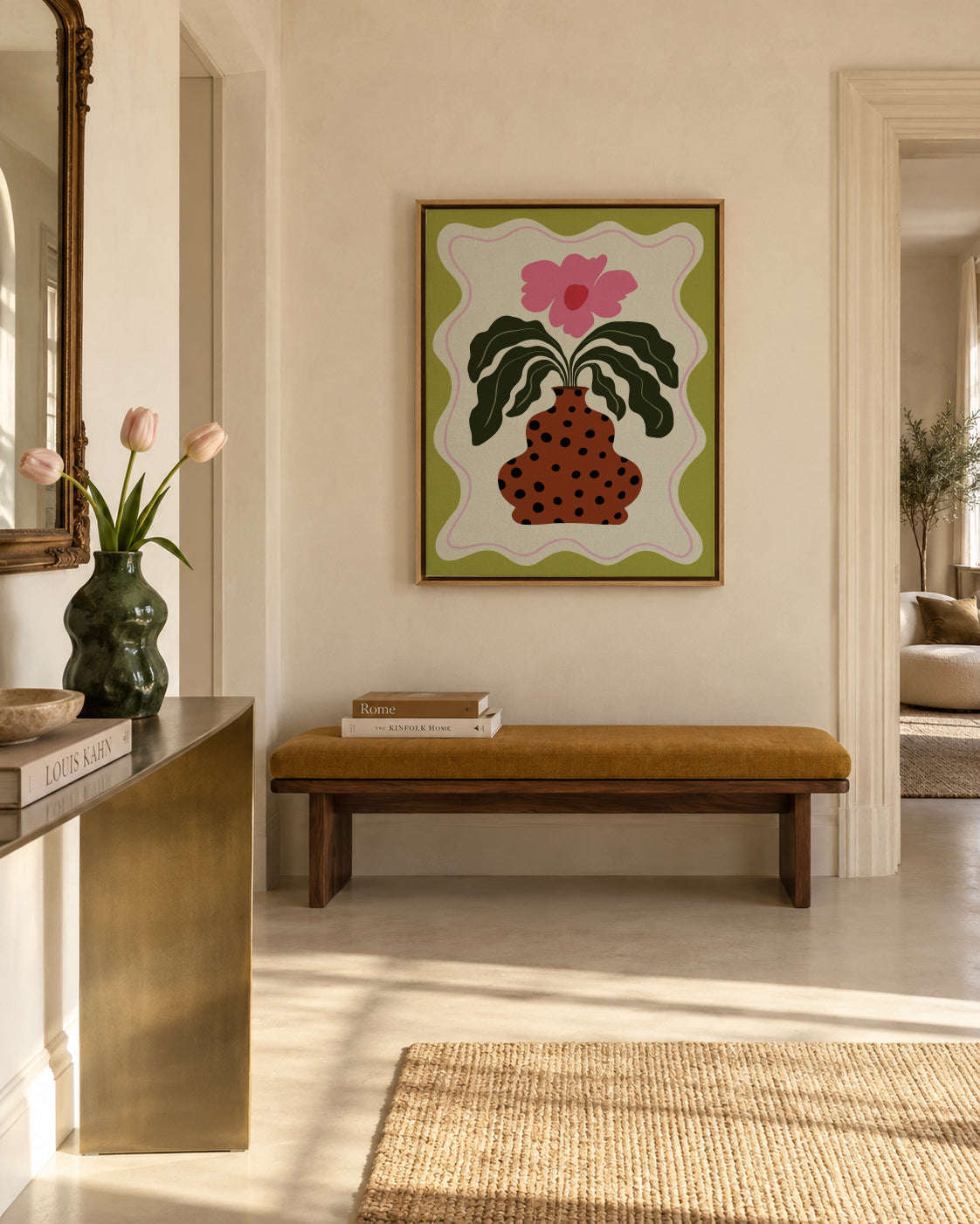 Grace - Framed canvas in an interior