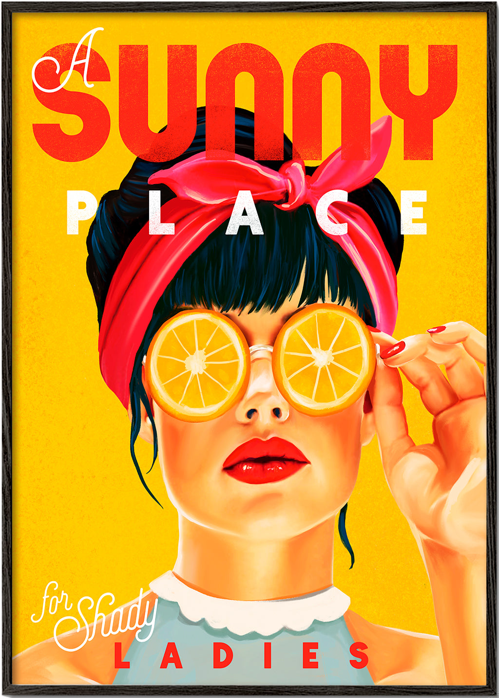 A Sunny Place For Shady Ladies Orange Pinup Art