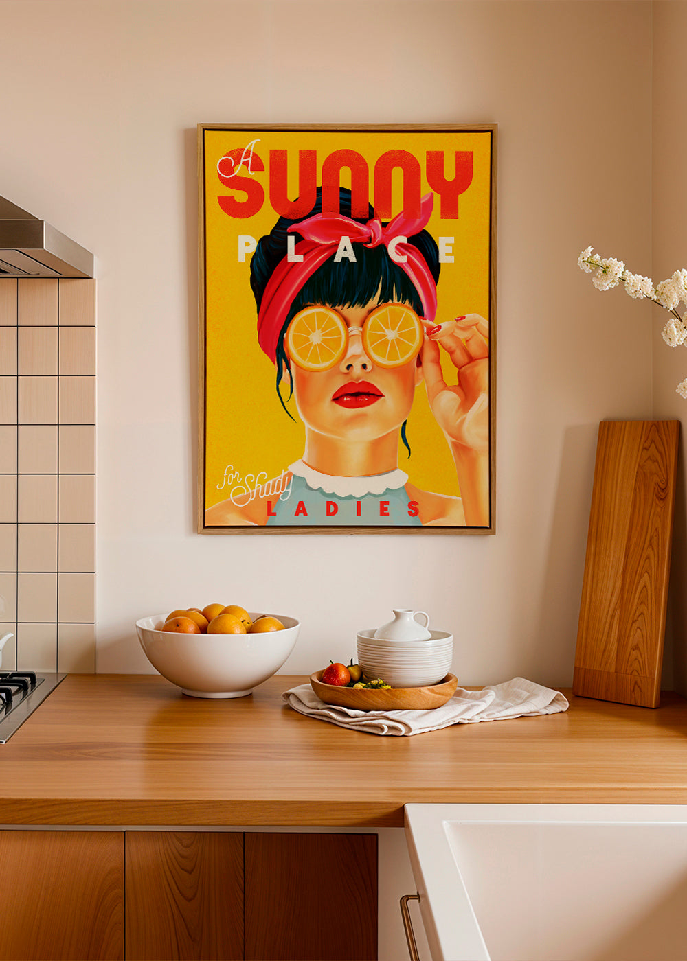A Sunny Place For Shady Ladies Orange Pinup Art