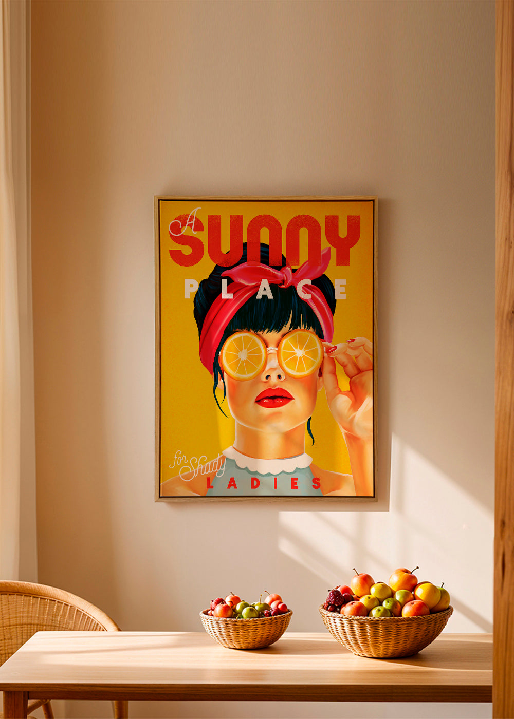 A Sunny Place For Shady Ladies Orange Pinup Art