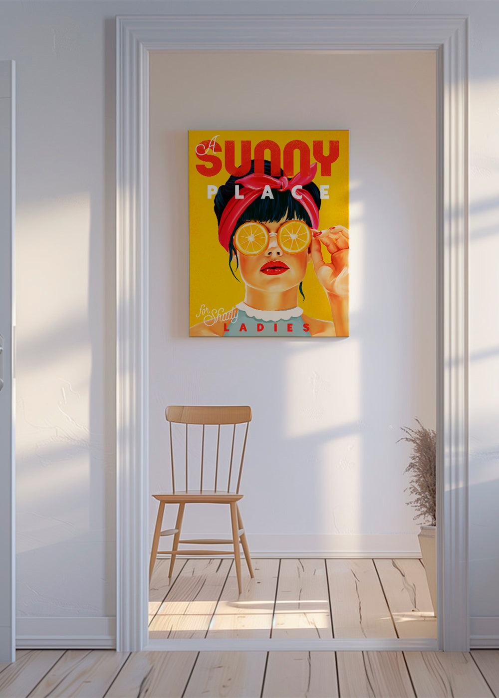 A Sunny Place For Shady Ladies Orange Pinup Art