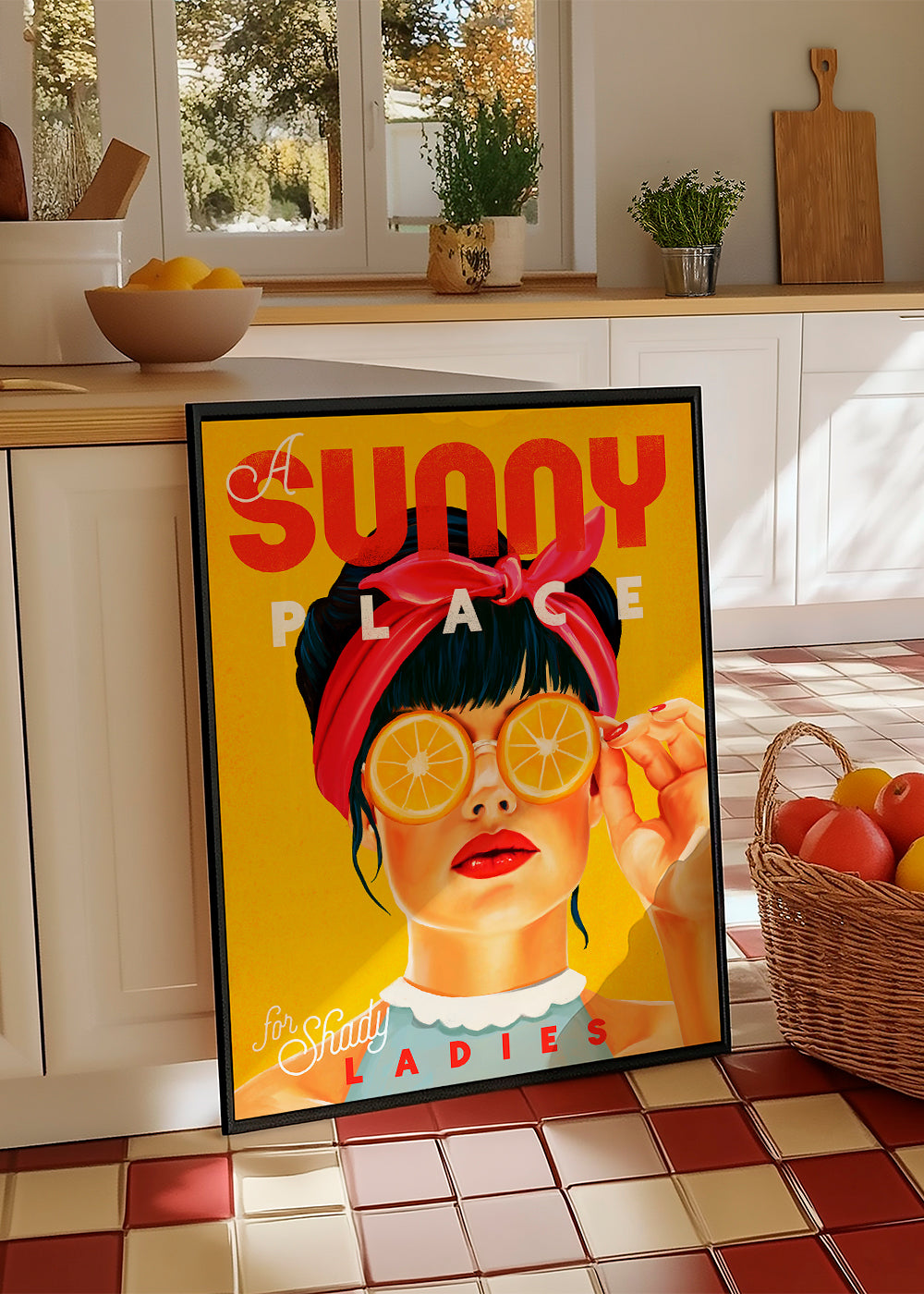 A Sunny Place For Shady Ladies Orange Pinup Art