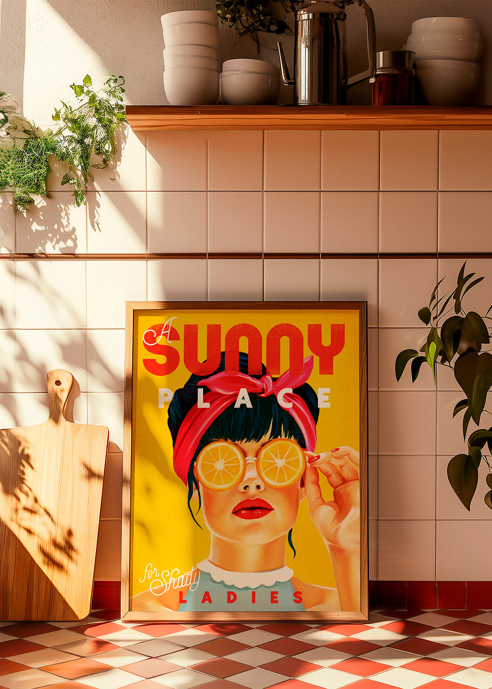 A Sunny Place For Shady Ladies Orange Pinup Art