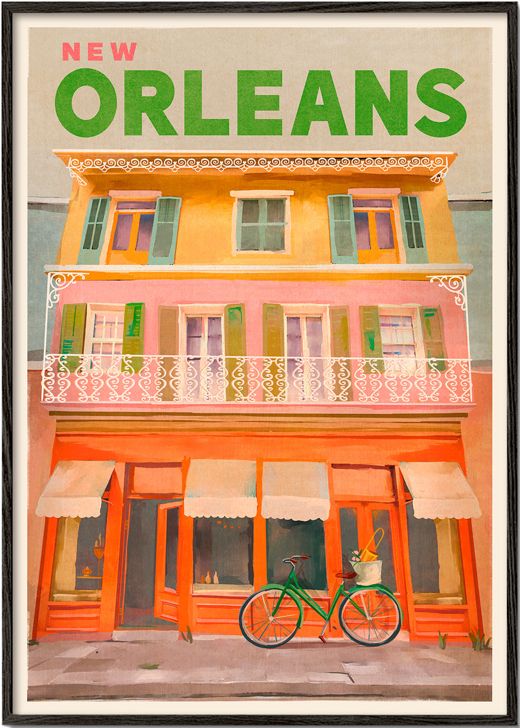 Reisposter New Orleans vintage