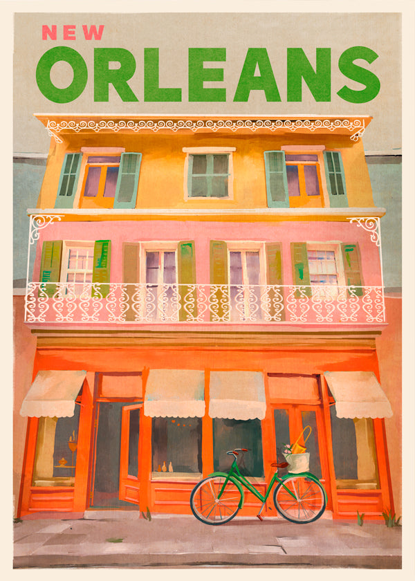 Reisposter New Orleans vintage