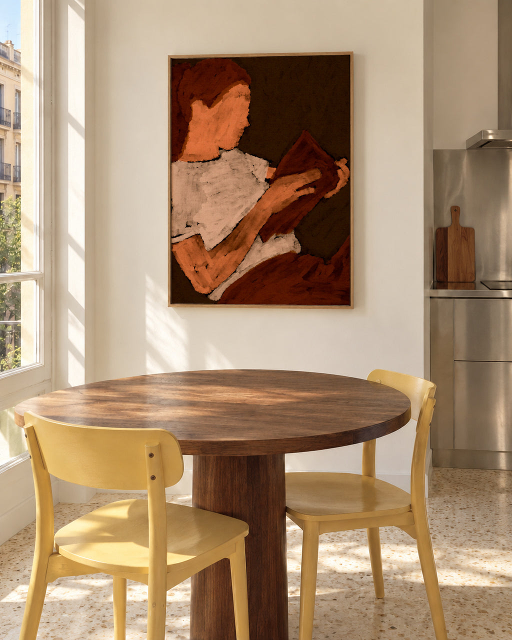 Book lover 4 - Framed canvas in an interior