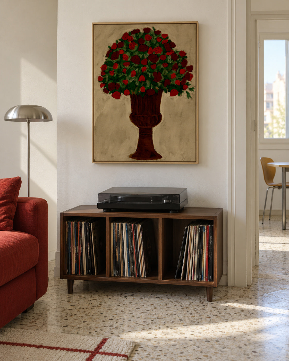 Spring bouquet - Framed canvas in an interior