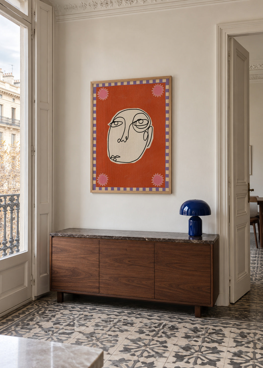 Under the sun 3 - Framed poster in an interior