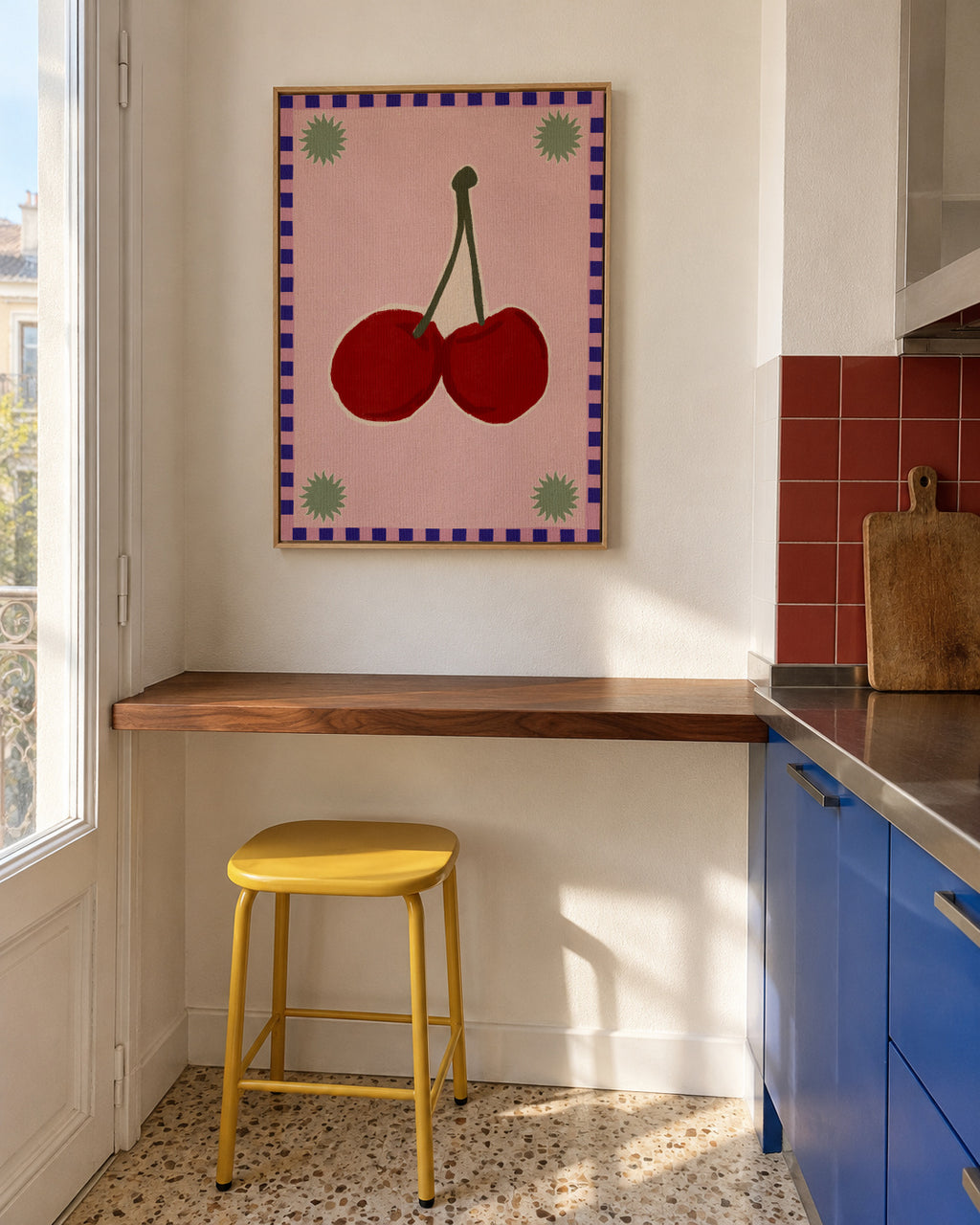 Lush duo 1 - Framed canvas in an interior