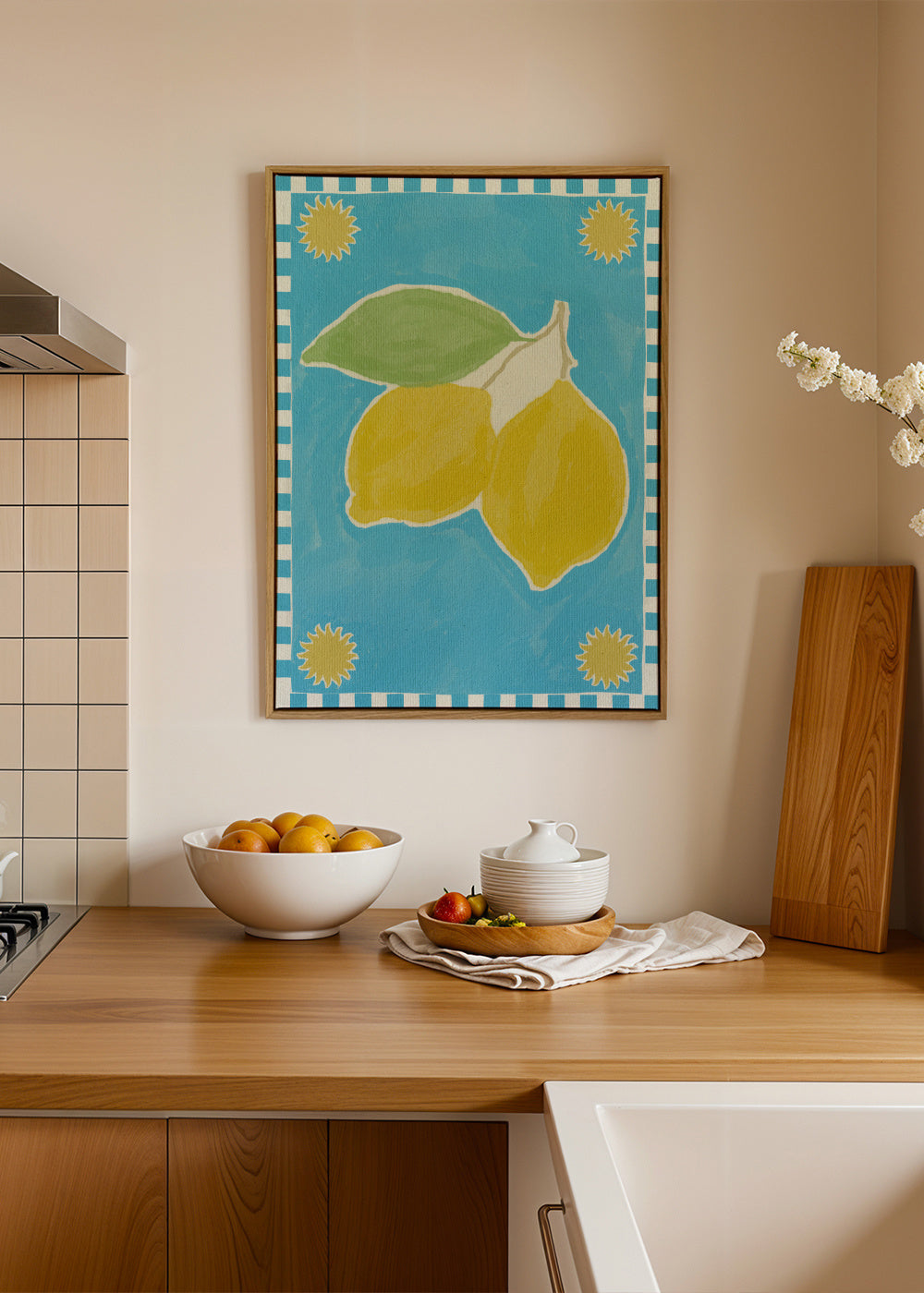 Lush duo 2 - Framed canvas in an interior