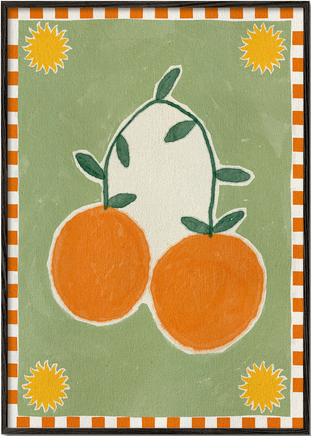 Keuken kunst met gestileerd citrusduo