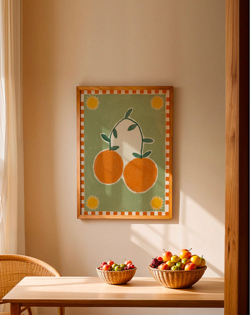 Keuken kunst met gestileerd citrusduo