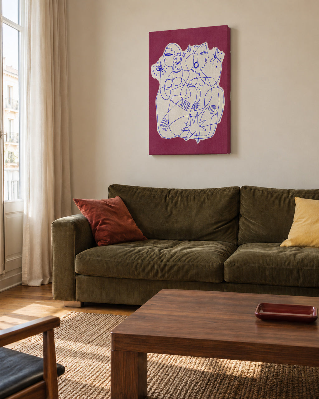 Synergy - Unframed canvas in an interior