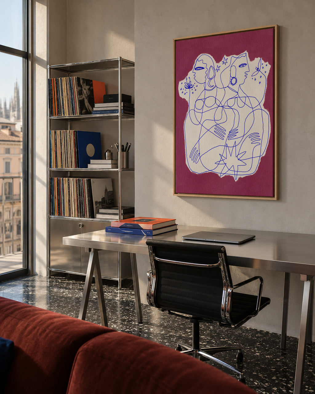 Synergy - Framed canvas in an interior