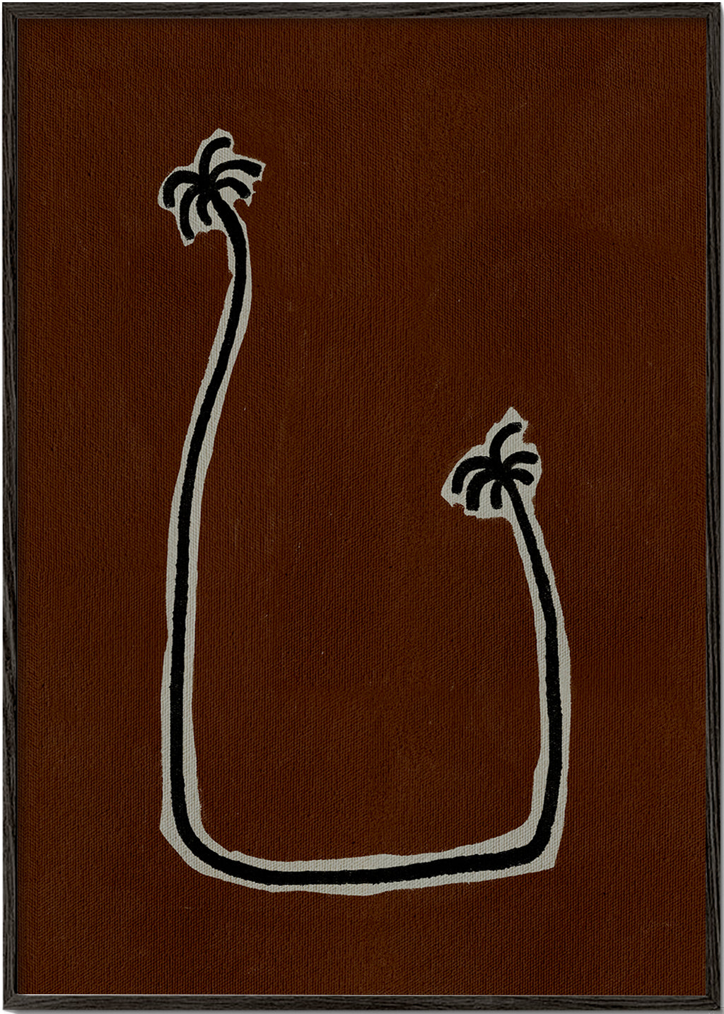Botanische print minimalistische palmen