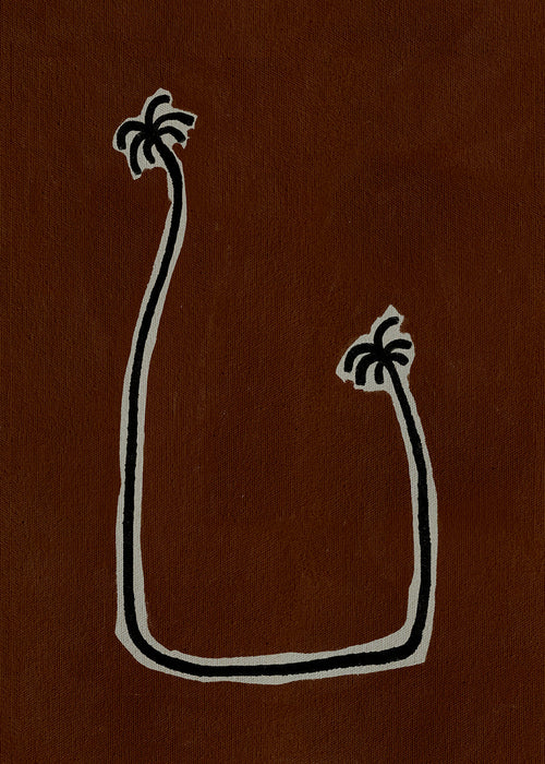 Botanische print minimalistische palmen