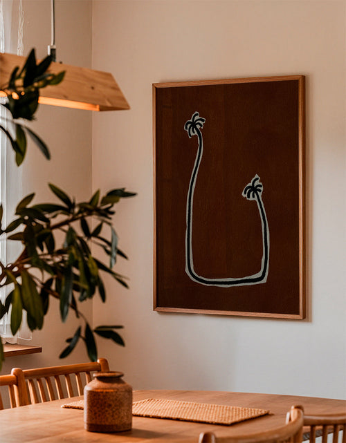 Botanische print minimalistische palmen