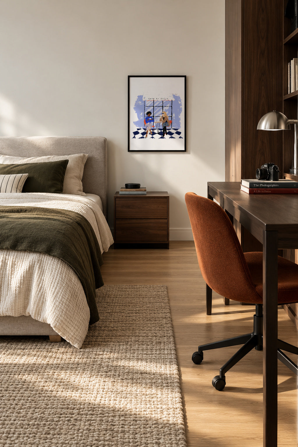 Café de Paris - Framed poster in an interior