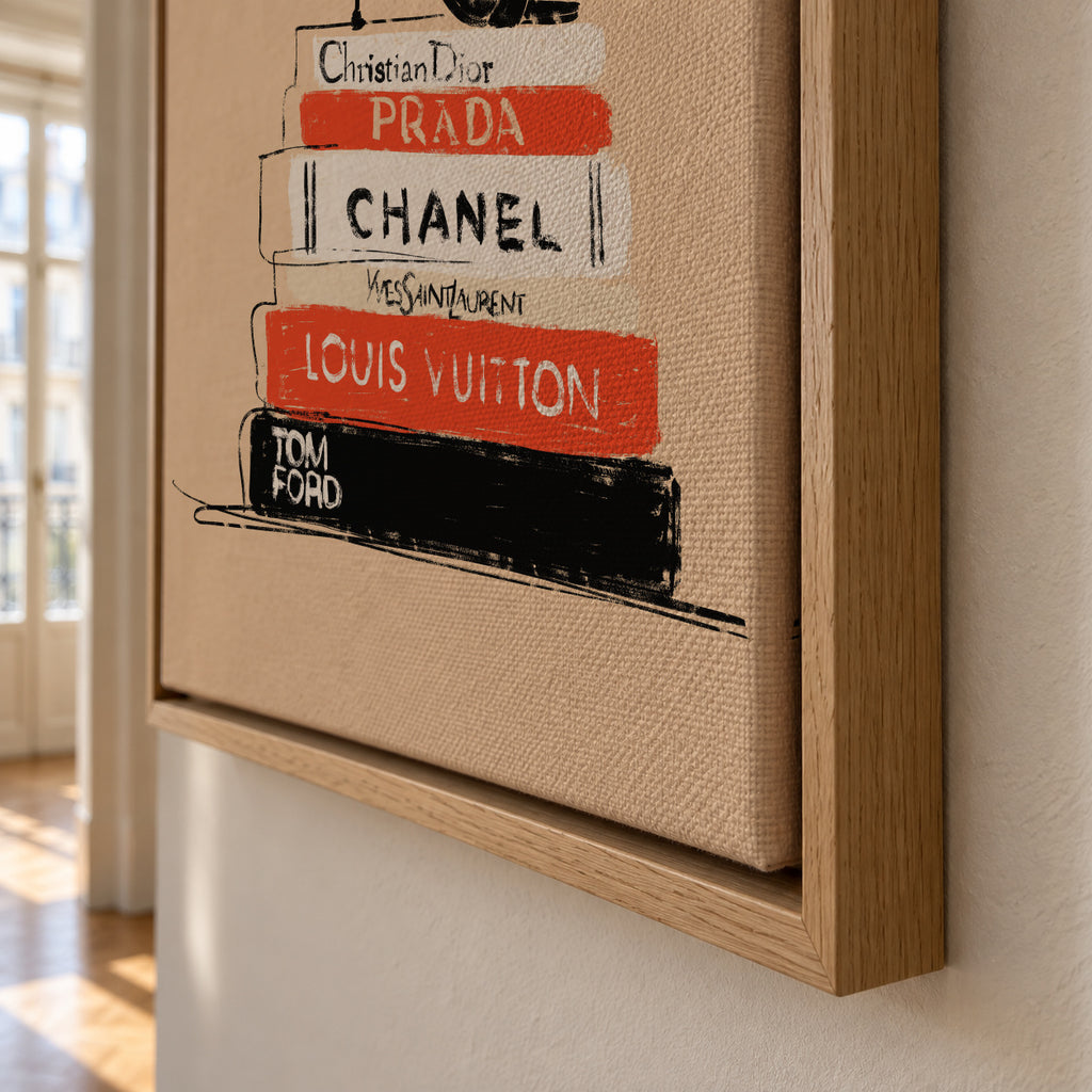 Fashion Books - Framed canvas detail