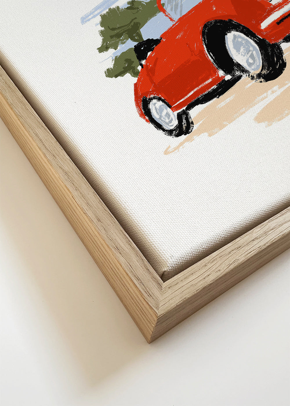Illustratie klassieke rode auto