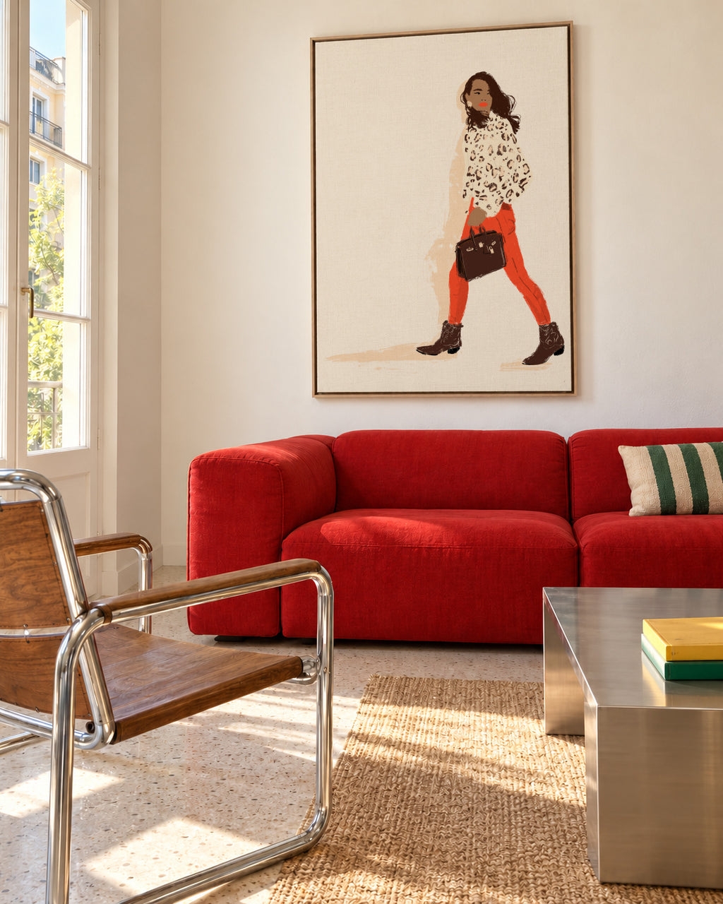 Cowboy boots - Framed canvas in an interior
