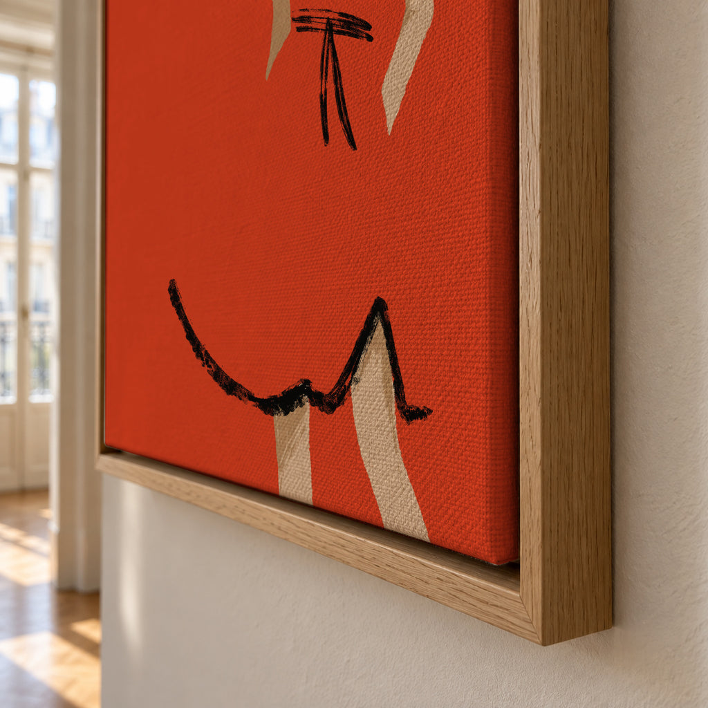 The dress - Framed canvas detail
