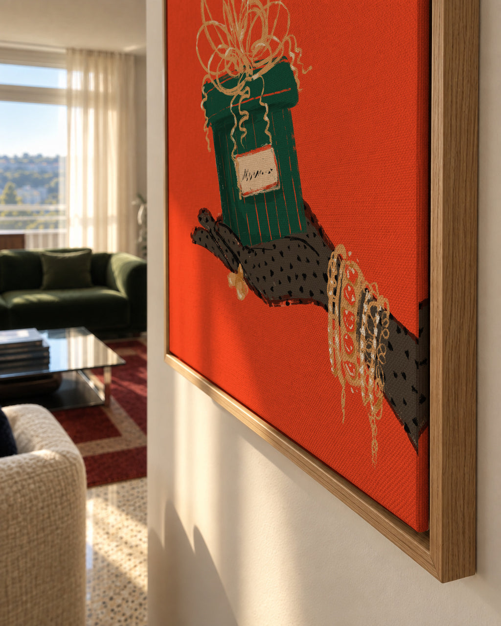 The gift - Framed canvas detail