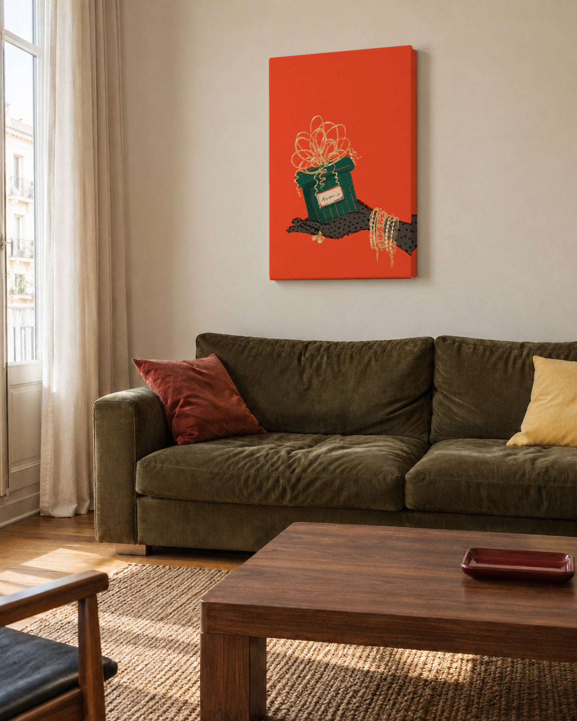 The gift - Unframed canvas in an interior