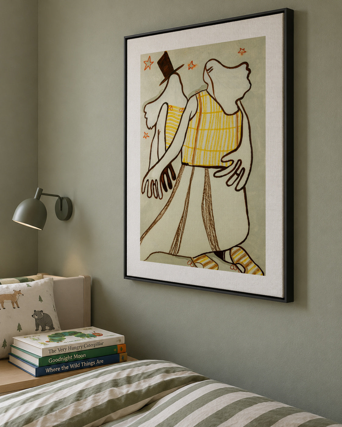 Dancin' - Framed canvas in an interior