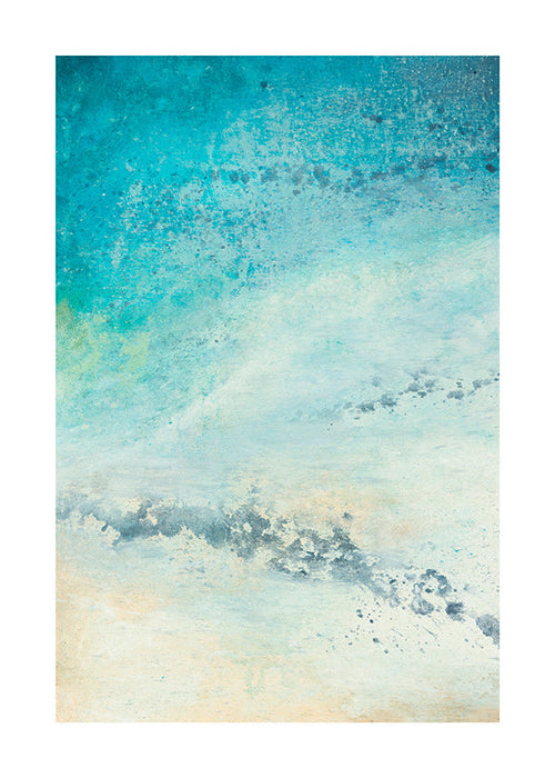 Turkoois zee abstract kunst
