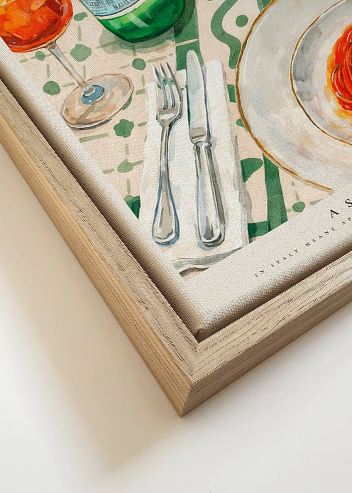 Keuken kunst Aperol Spritz en pasta