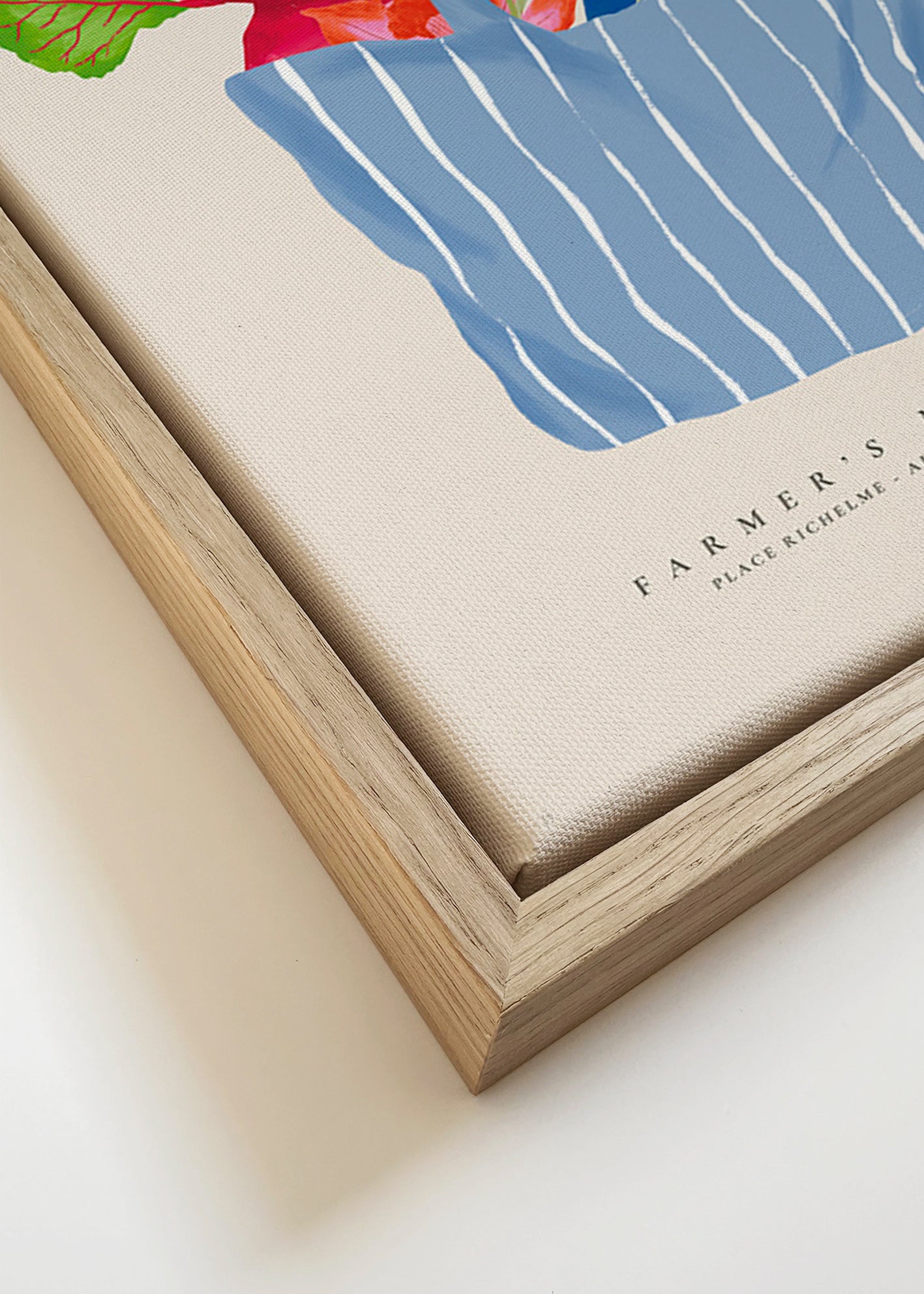 Keuken kunst met markttas illustratie