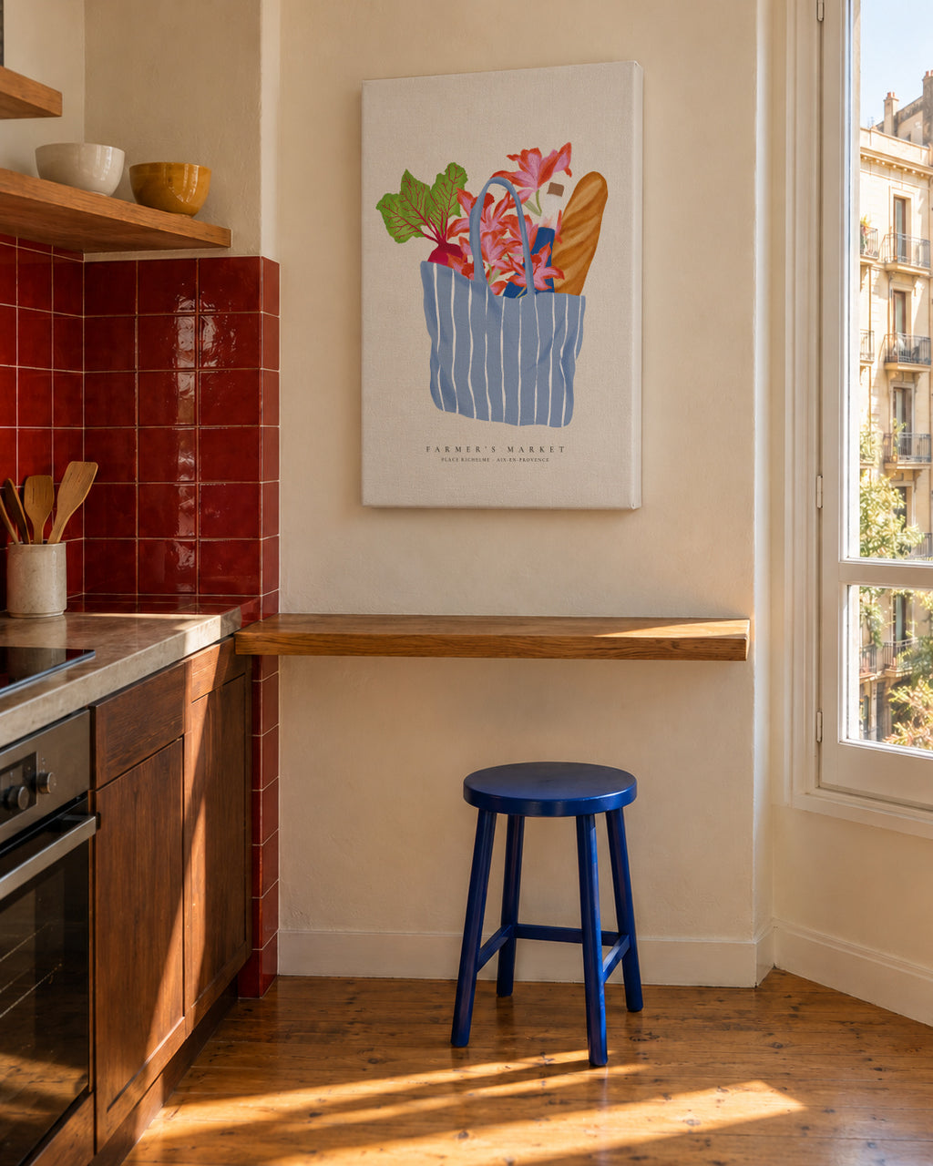 Le Marché - Unframed canvas in an interior
