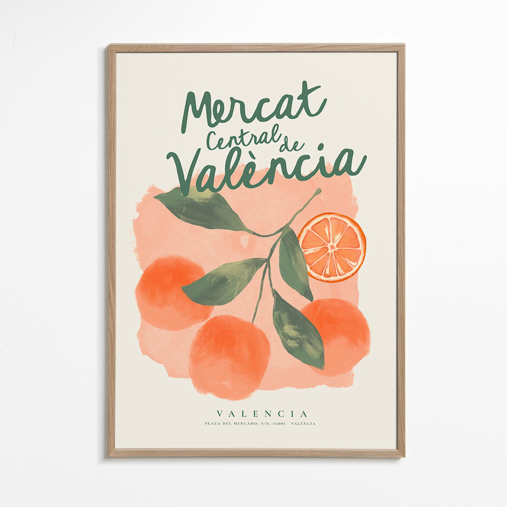 Keuken kunst Mercat Central met sinaasappels