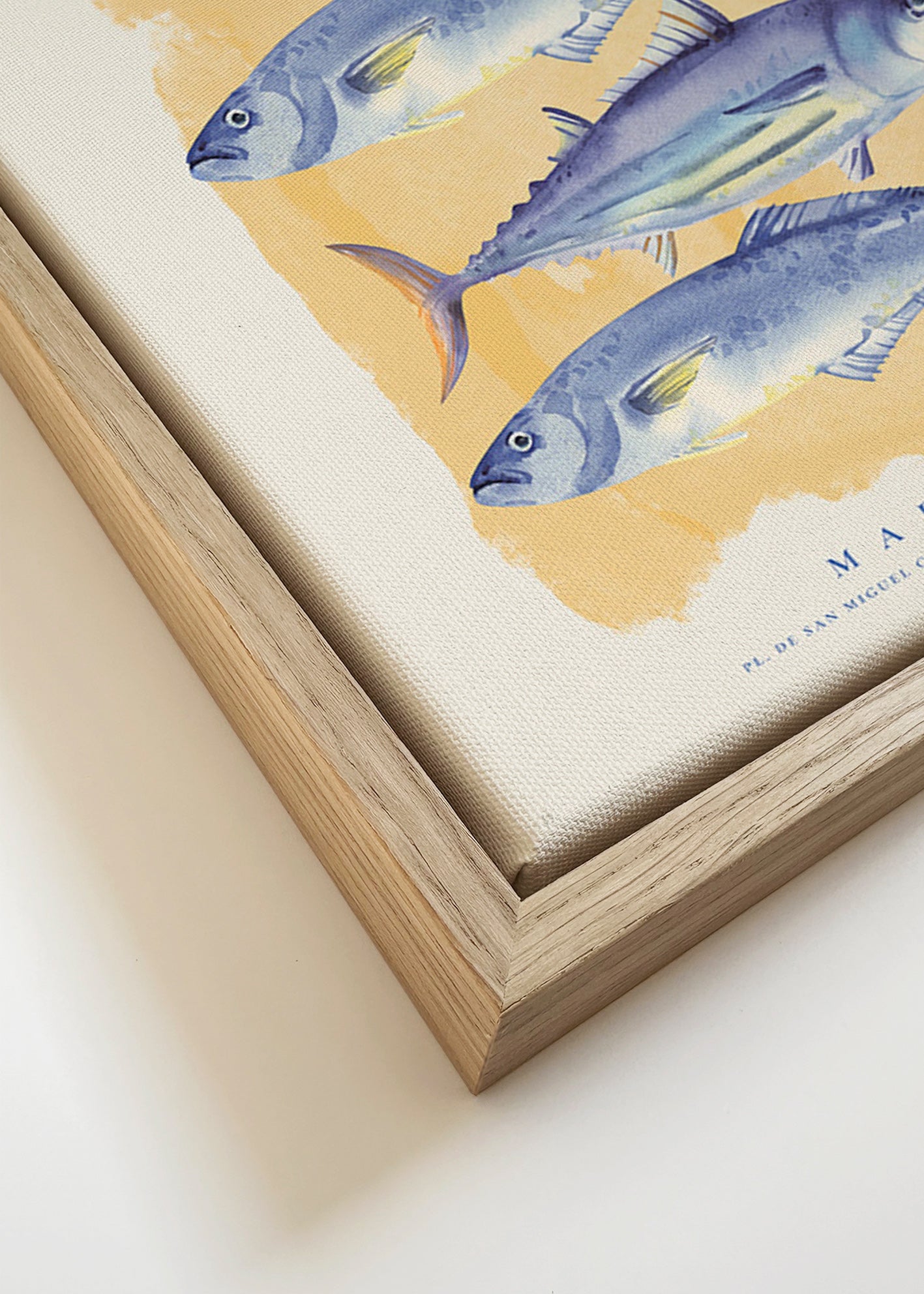 Keuken kunst Mercado de San Miguel met blauwe vissen