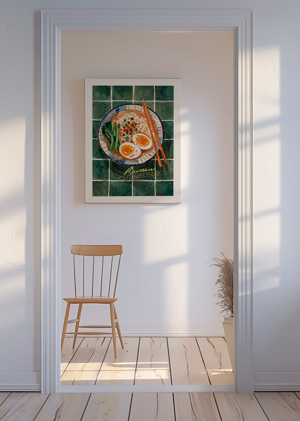 Keuken kunst Ramen aquarel