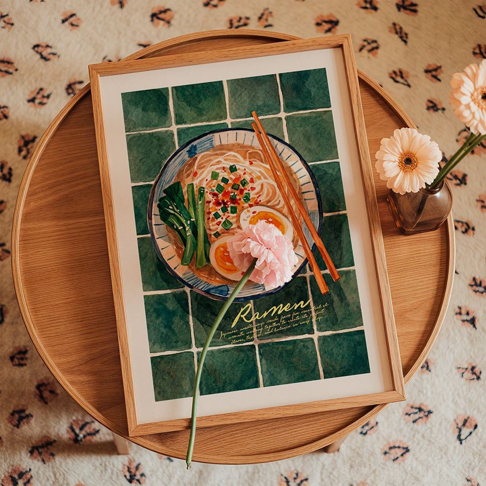 Keuken kunst Ramen aquarel