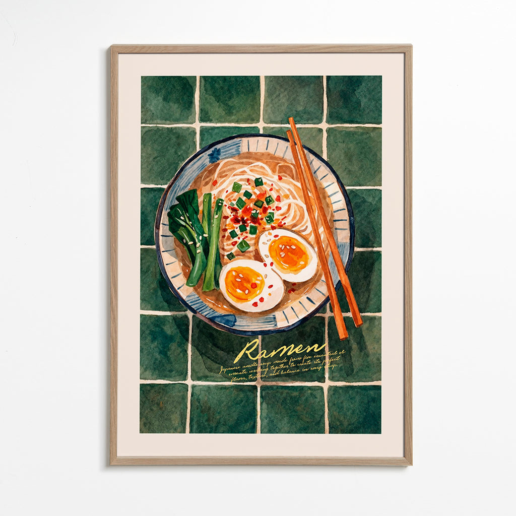 Keuken kunst Ramen aquarel