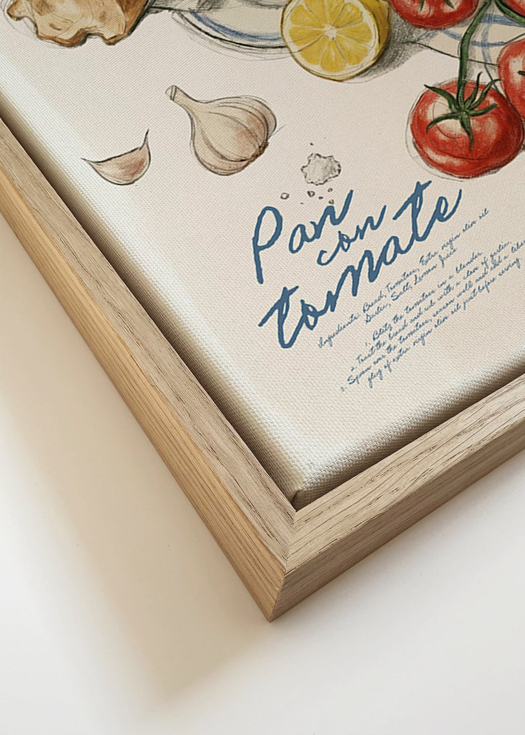 Keuken kunst Brood met tomaat illustratie