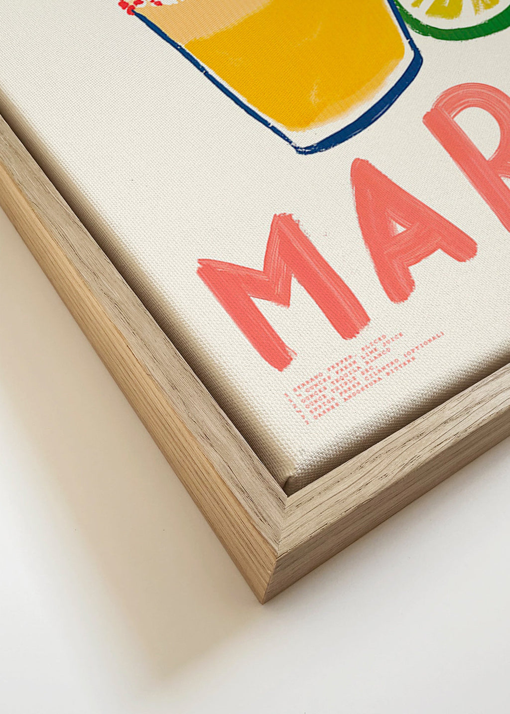 Keuken kunst met geïllustreerde margarita
