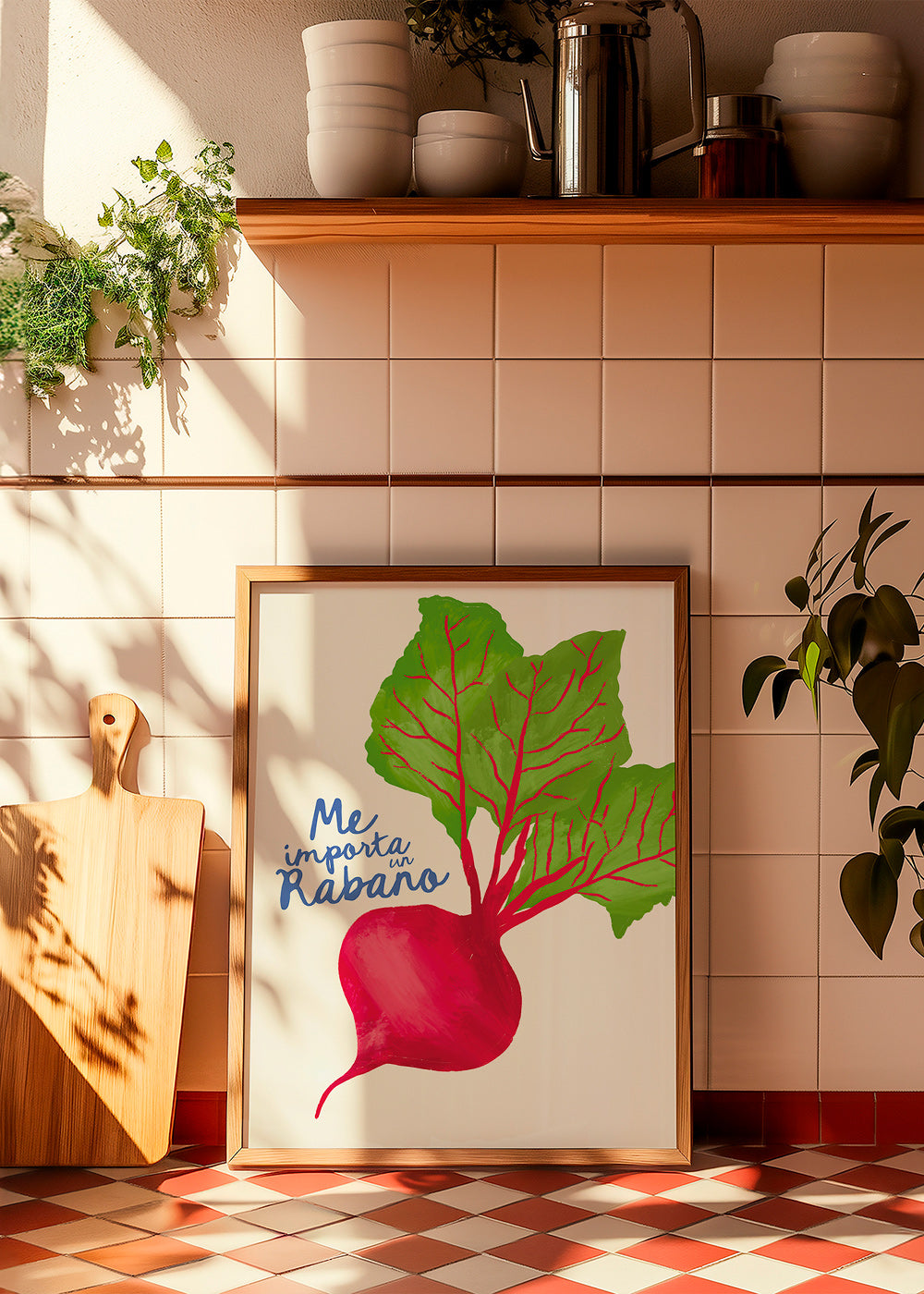 Keuken kunst illustratie van radijs